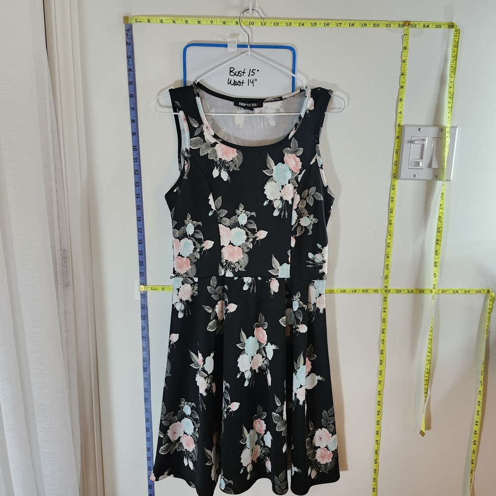 imPRESS Black Floral Casual Dress